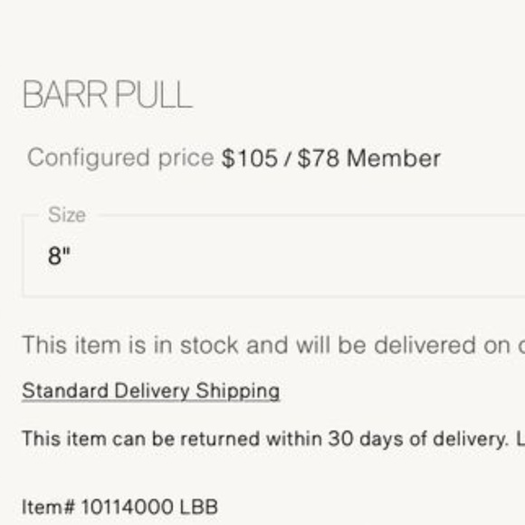 Restoration Hardware Barr Pull - Picture 2 of 3